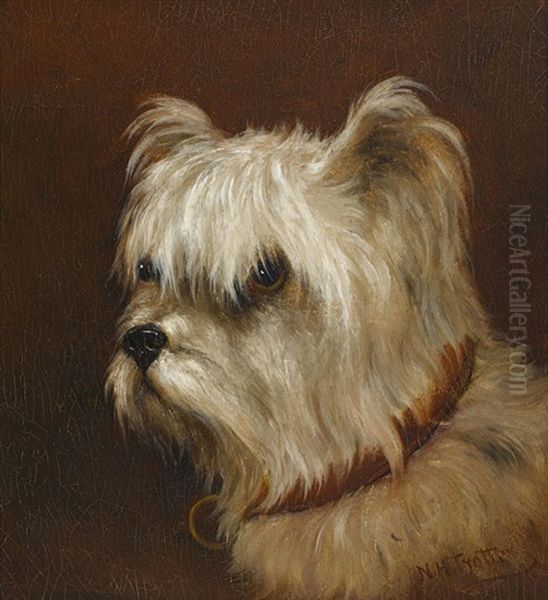 Portrait Of A Terrier Oil Painting by Newbold Hough Trotter