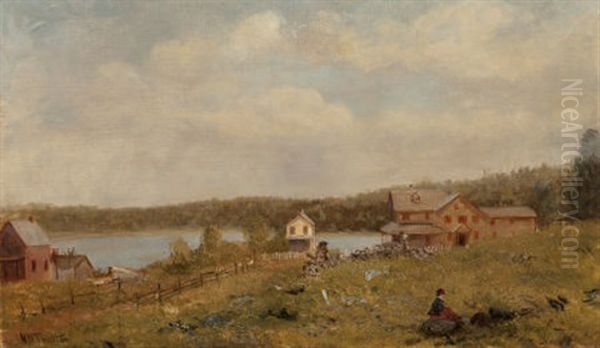 Lake Eagles Mere Oil Painting by Newbold Hough Trotter