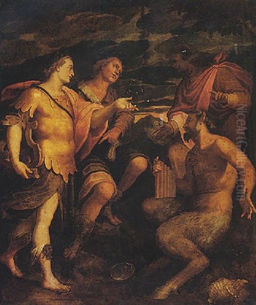 The Contest Between Apollo And Marsyas Oil Painting by Giovan-Battista (Il Malosso) Trotti