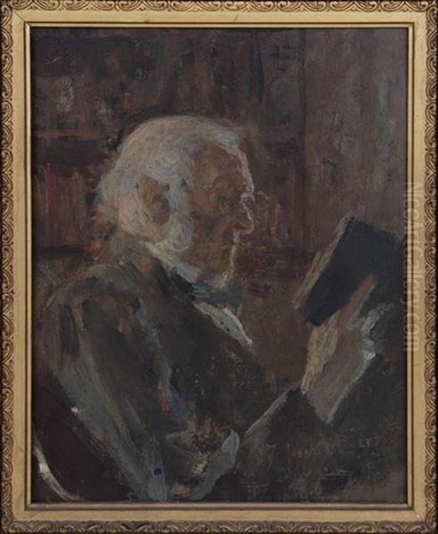 Portrait Of Prime Minister William Ewart Gladstone (1809-1898) Oil Painting by Pierre (Prince) Troubetzkoy