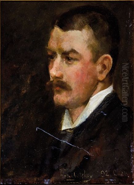 Herrenportrait Oil Painting by Pierre (Prince) Troubetzkoy