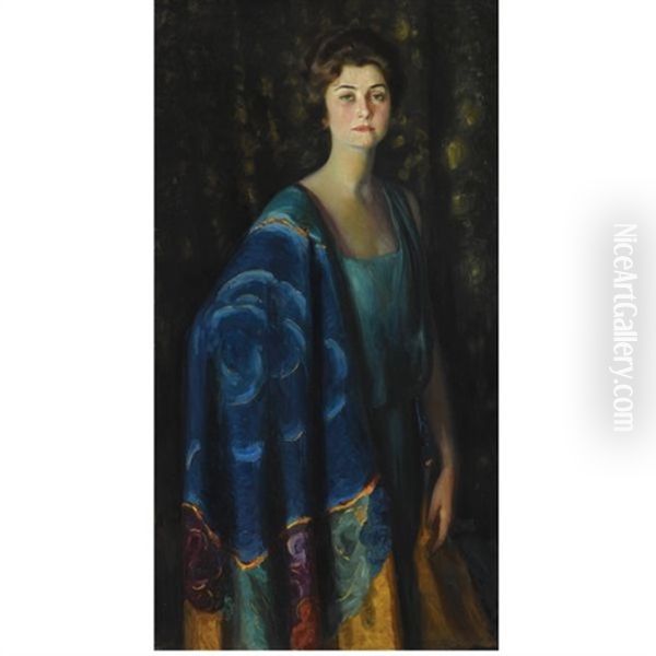 Portrait Of Evangeline Brewster Johnson Oil Painting by Pierre (Prince) Troubetzkoy