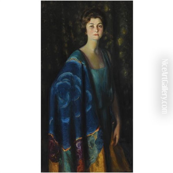 Portrait Of Evangeline Brewster Johnson Oil Painting by Pierre (Prince) Troubetzkoy