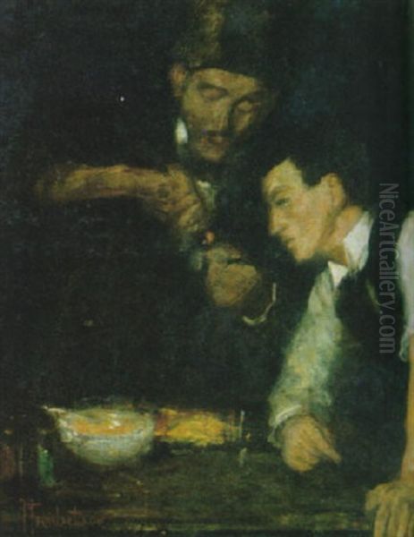 A Tavolo Oil Painting by Pierre (Prince) Troubetzkoy