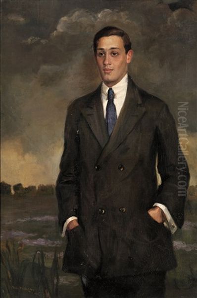 Man In A Double-breasted Suit Oil Painting by Prince Paolo Troubetzkoy