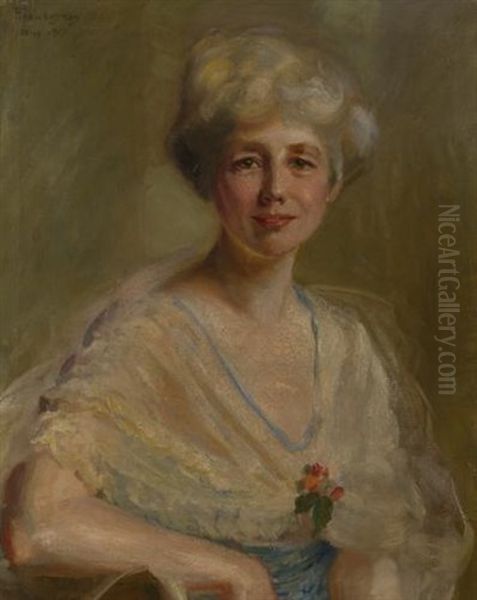 Portrait Of A Woman Oil Painting by Prince Paolo Troubetzkoy