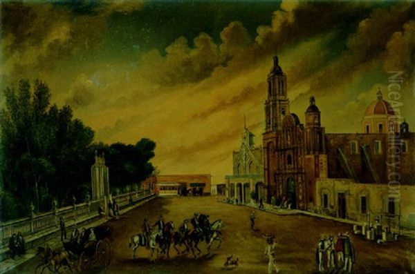 Vista De San Marcos Oil Painting by Leon Trousset