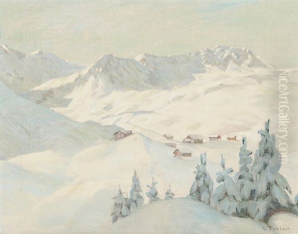 Tschirpen Bei Arosa Oil Painting by Georges Troxler