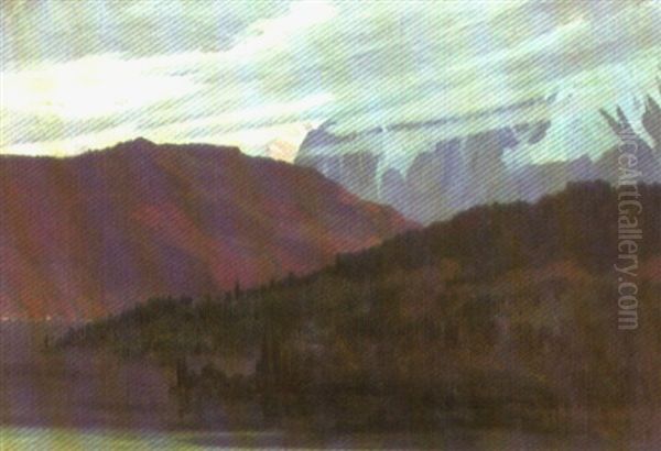 Landschaft Am Vierwaldstattersee Oil Painting by Georges Troxler