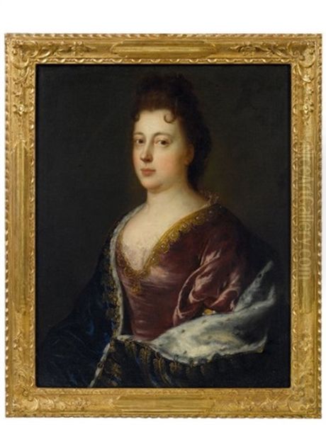 Portrait Presume De Louise-francoise De Bourbon Oil Painting by Francois de Troy