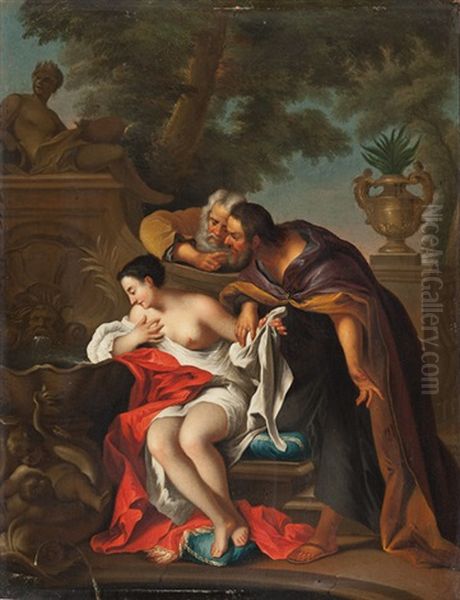 Susanna Und Die Alten Oil Painting by Jean de Troy