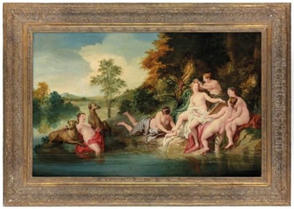 The Bath Of Diana Oil Painting by Jean Francois de Troy