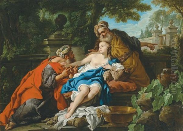 Susanna And The Elders Oil Painting by Jean Francois de Troy