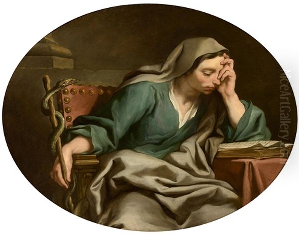 La Prudence Oil Painting by Jean Francois de Troy