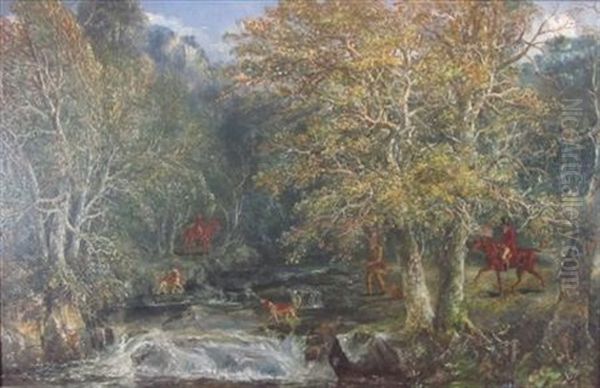 Hunting In The Woods Oil Painting by Edward Troye