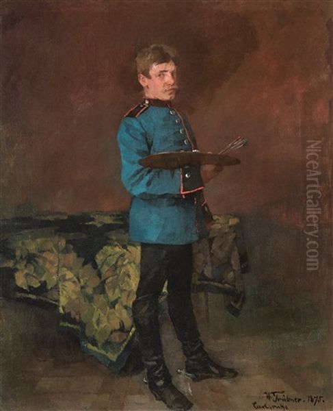 Jorg Trubner, Der Sohn Des Kunstlers Oil Painting by Wilhelm Truebner