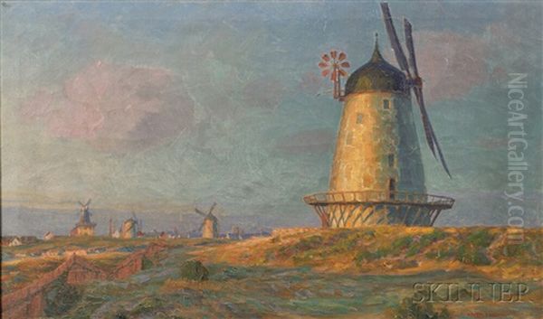 Landscape With Windmills by Anders Trulson