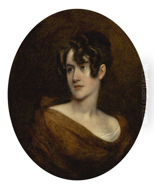 Mrs. Robert Ball (eliza Wright) Hughes Oil Painting by John Trumbull