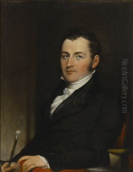 Portrait Of George Gallagher Oil Painting by John Trumbull