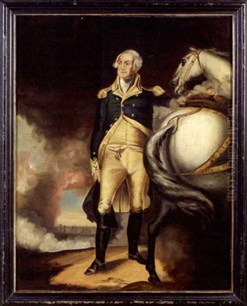 George Washington At Dorchester Heights Oil Painting by John Trumbull