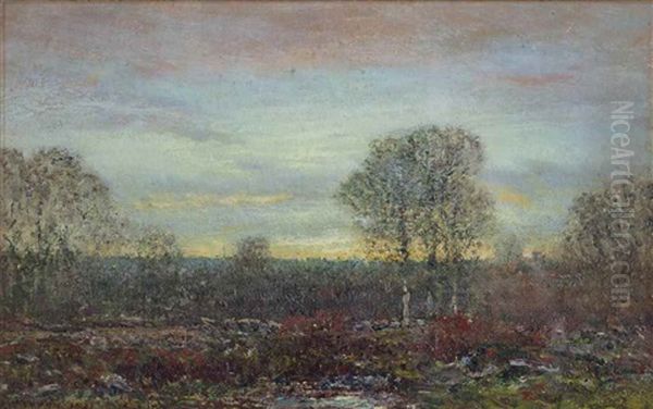 Autumn Twilight Oil Painting by Dwight William Tryon