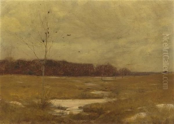 Autumn River Oil Painting by Dwight William Tryon