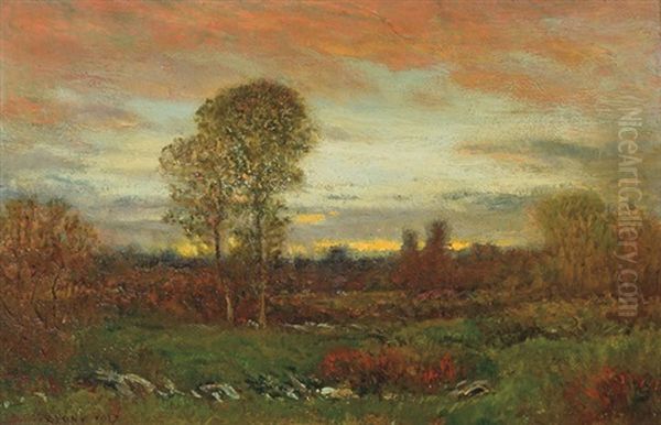 After Sunset Oil Painting by Dwight William Tryon