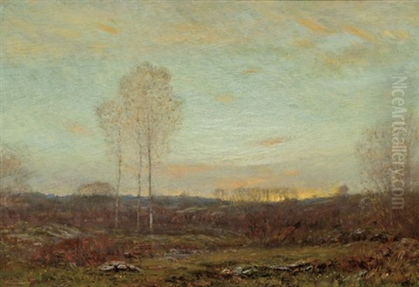 Early Morning In Autumn Oil Painting by Dwight William Tryon