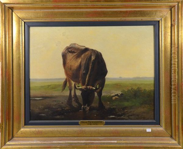 Taureau Oil Painting by Edmond Tschaggeny