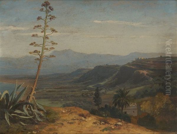 Paysage Oriental Oil Painting by Edmond Tschaggeny