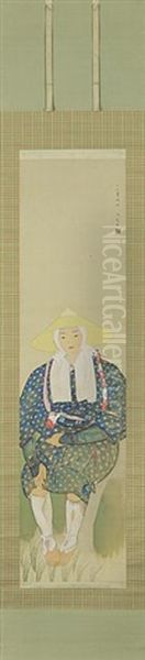 Oharame Oil Painting by Bakusen Tsuchida