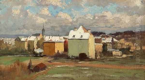 Dorf Bei Weimar Oil Painting by Paul Wilhelm Tuebbecke