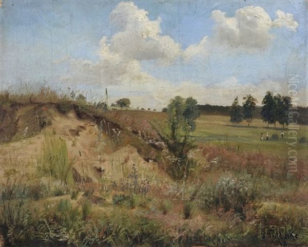 Bei Neustrelitz In Mecklenburg Oil Painting by Paul Wilhelm Tuebbecke