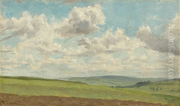 Summer Landscape Oil Painting by Paul Wilhelm Tuebbecke