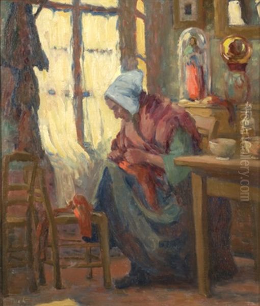 Breton Woman Oil Painting by Marie Tuck