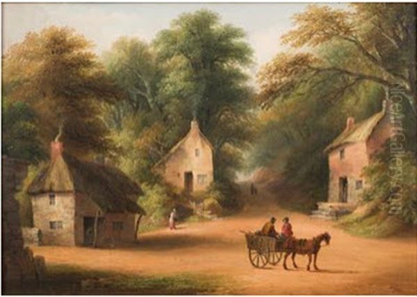 At Cockington Near Torquay Oil Painting by John Wallace Tucker