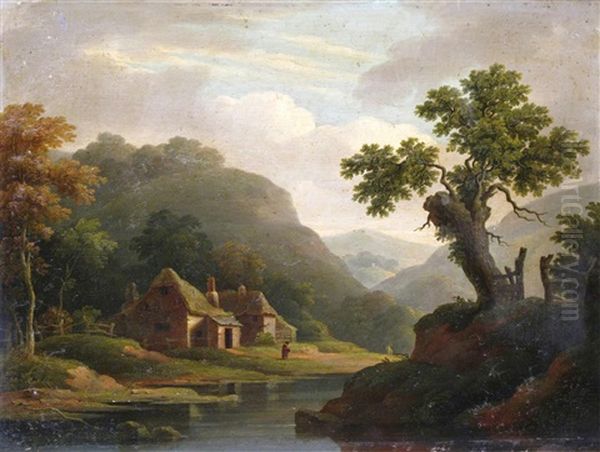 View In The North Of Devon Oil Painting by John Wallace Tucker