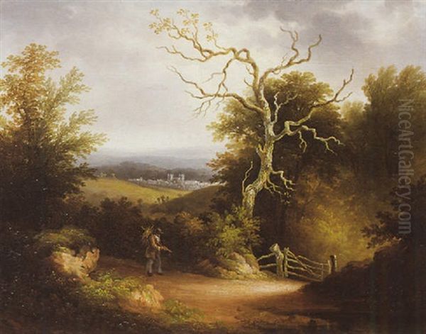 Exeter From The Old Credition Road Oil Painting by John Wallace Tucker