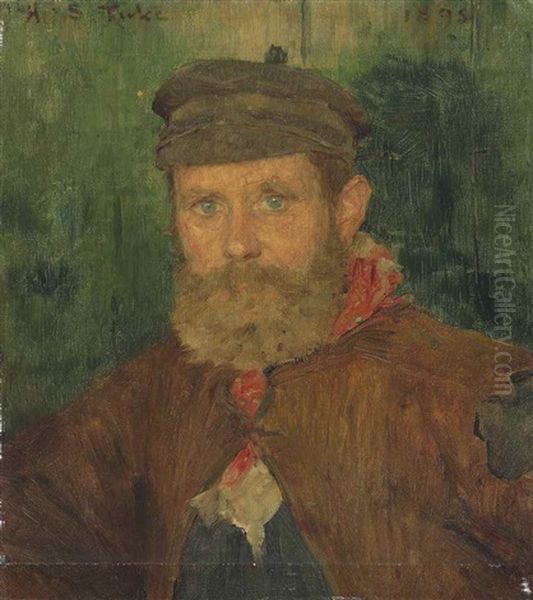 Neddy Hall, A Fisherman Oil Painting by Henry Scott Tuke