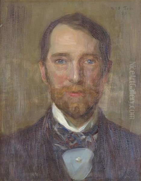 Portrait Of William Humphries Oil Painting by Henry Scott Tuke