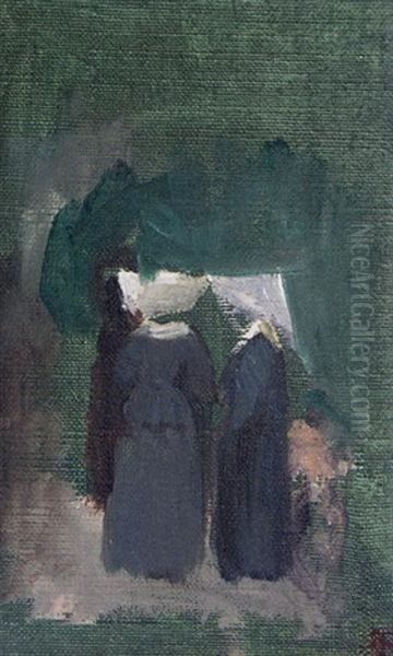 Nuns Oil Painting by Sydney Strickland Tully