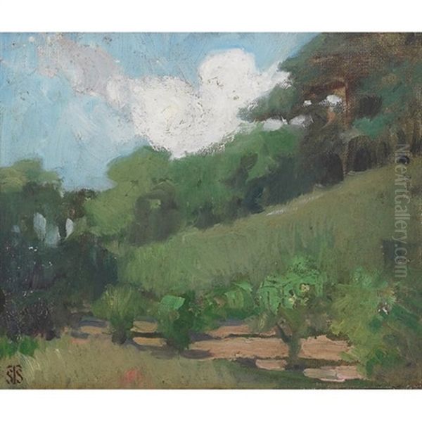 Orchard Oil Painting by Sydney Strickland Tully