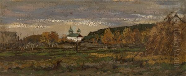 Autumn Oil Painting by Leonard (Leonid) Viktorovich Turzhansky