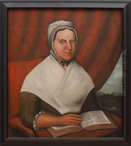 Portrait Of Joanna Conklin Gardner Oil Painting by Abraham G. D. Tuthill