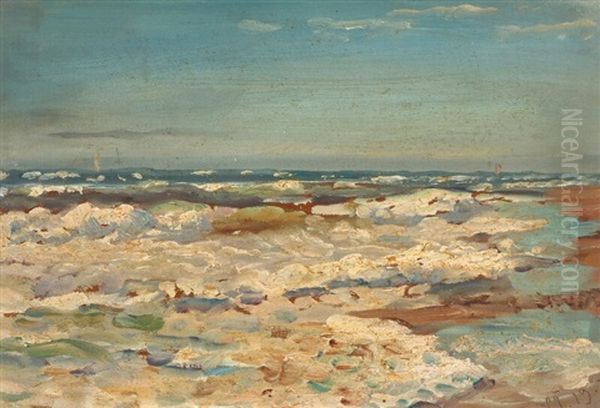 Scenery From Skagen Oil Painting by Laurits Regner Tuxen