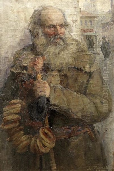 Portrait Of An Old Man Oil Painting by Ivan Ivanovitch Tvoroshnikov