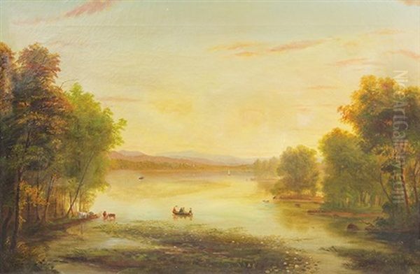 Hudson River Boating Scene by Abby Tyler Oakes