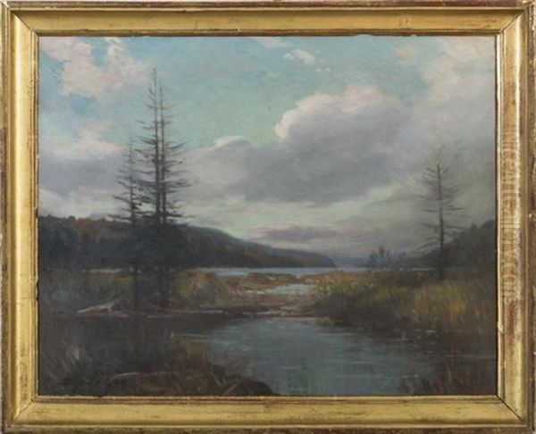 Autumn View Along The Hudson Oil Painting by Bayard Henry Tyler