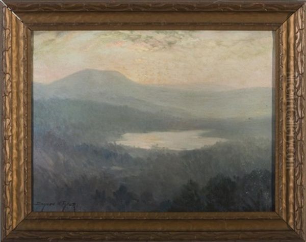 Catskill Mountain Lake Oil Painting by Bayard Henry Tyler