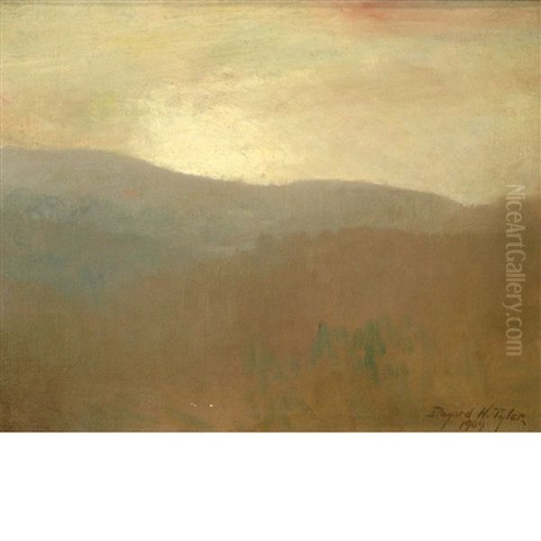 Mountains In Autumn Oil Painting by Bayard Henry Tyler